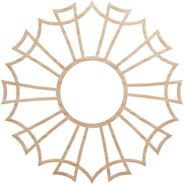 Ekena Millwork Augustus Wood Fretwork Pierced Ceiling Medallion, Alder, 32"OD x 11 1/4"ID x 1/4"T CMWP32X32X0250AUAL - main